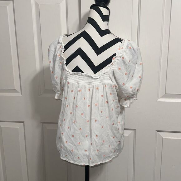 GREYLIN White and Pink Polka Dot Women's Top - Picture 3 of 5